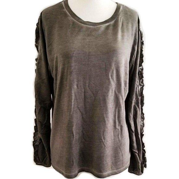 Dantelle Women's Gray Oil Dye Sweatshirt Pullover Top Size Small NWT - Picture 4 of 15